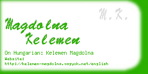 magdolna kelemen business card